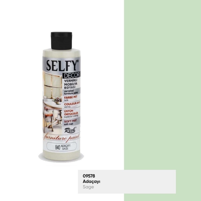 Rich Selfy Decor Vernikli Boya 240cc - 840 Ada Çayı
