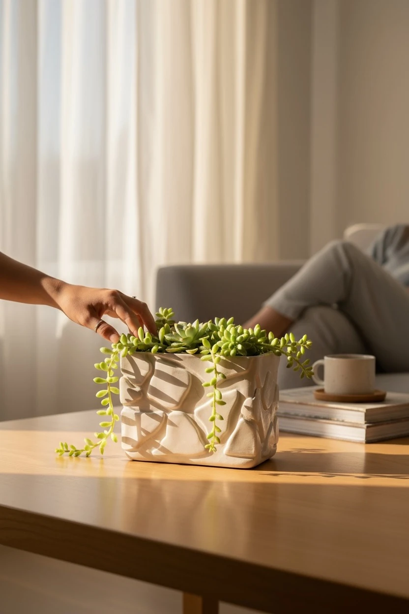 Ham Seramik Kiremit Vazo Set