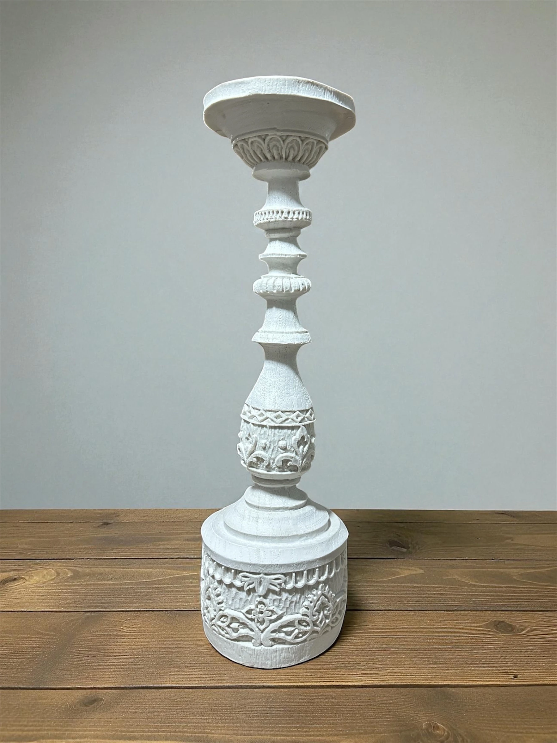 Ham Polyester Antik Geniş Büyük Şamdan