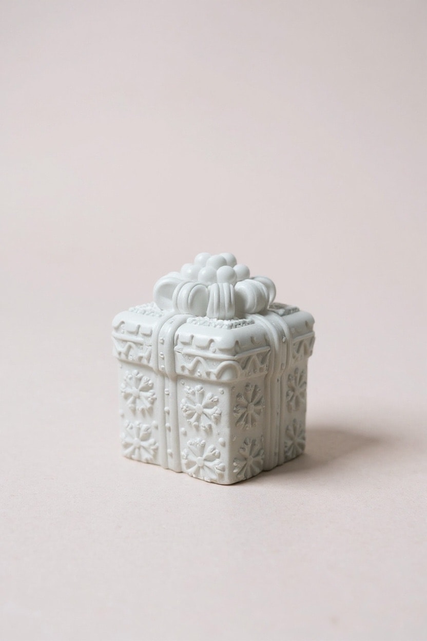 Ham Taş Küçük Yeni Yıl Hediye Paket Objesi