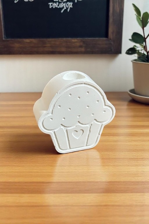 Ham Taş Cupcake Mumluk 