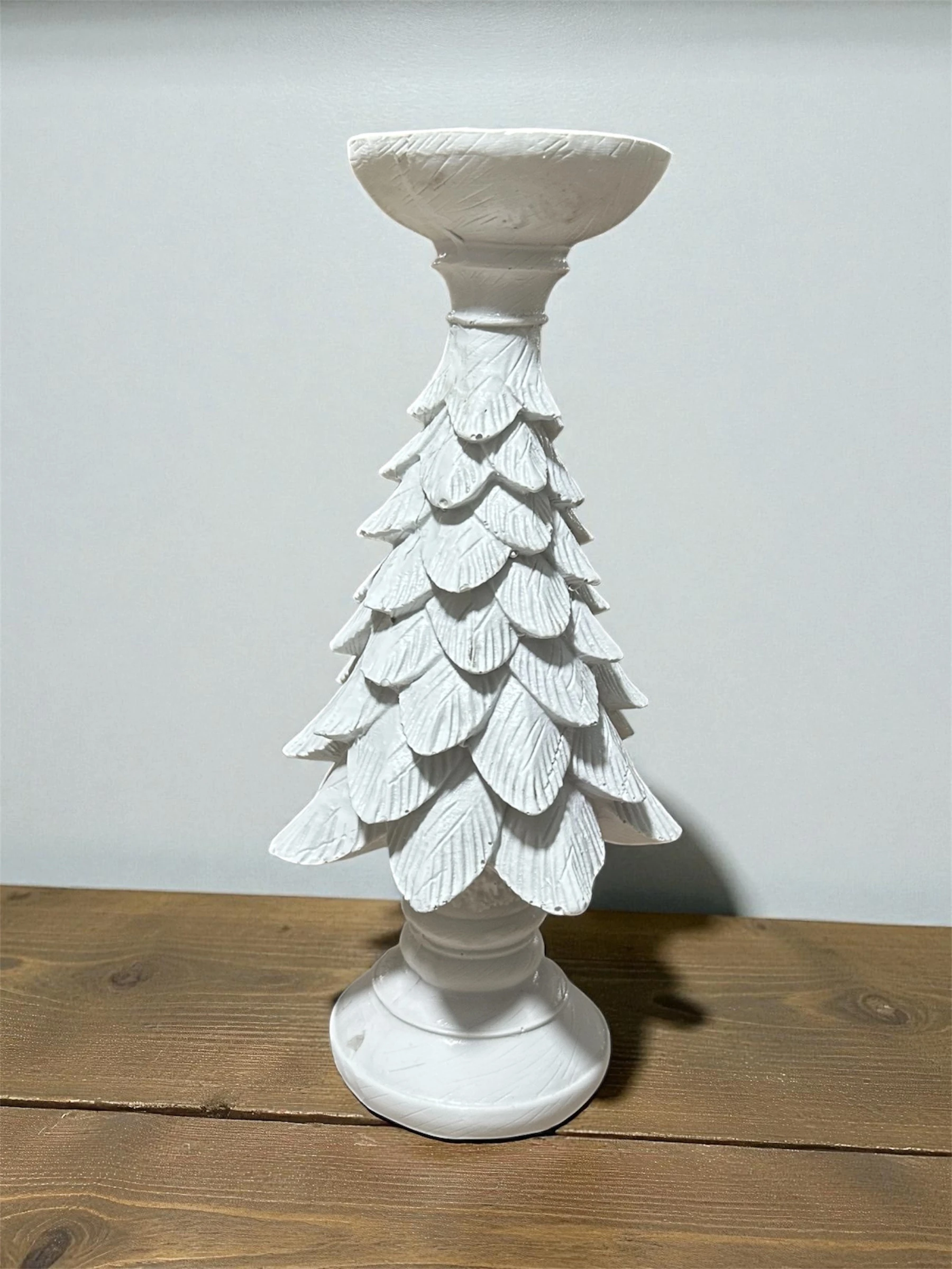 Ham Polyester Büyük Çam Mumluk 