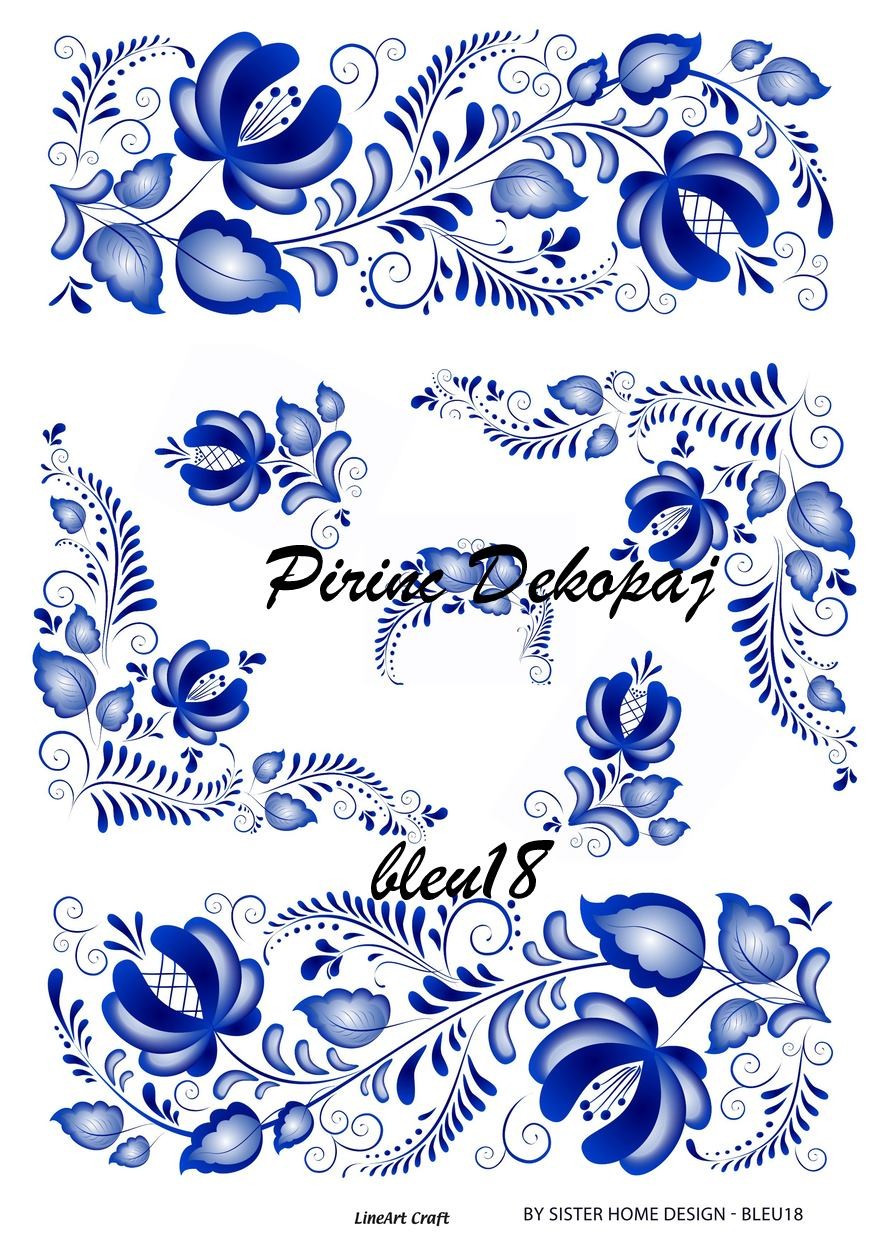 Lineart Prinç Dekopaj Kağıdı Model :BLUE18