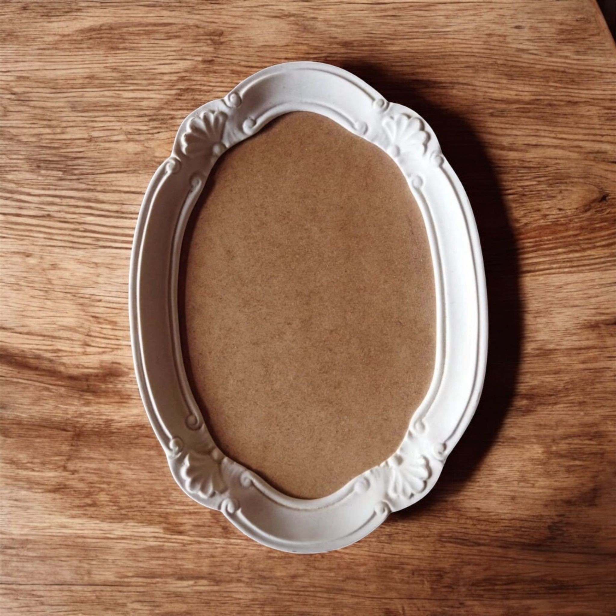 Ham Polyester Desenli Oval Tepsi