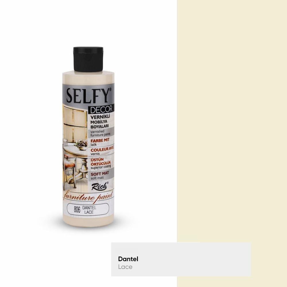Rich Selfy Decor Vernikli Boya 240cc - 806 Dantel