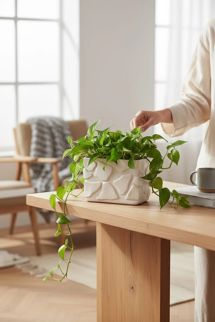 Ham Seramik Kısa Kiremit Vazo