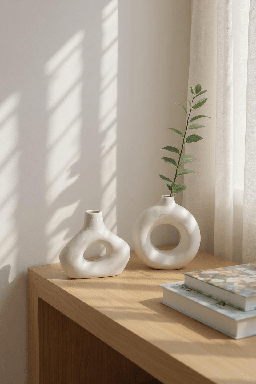 Ham Seramik 2'li Minimal Bohem Set