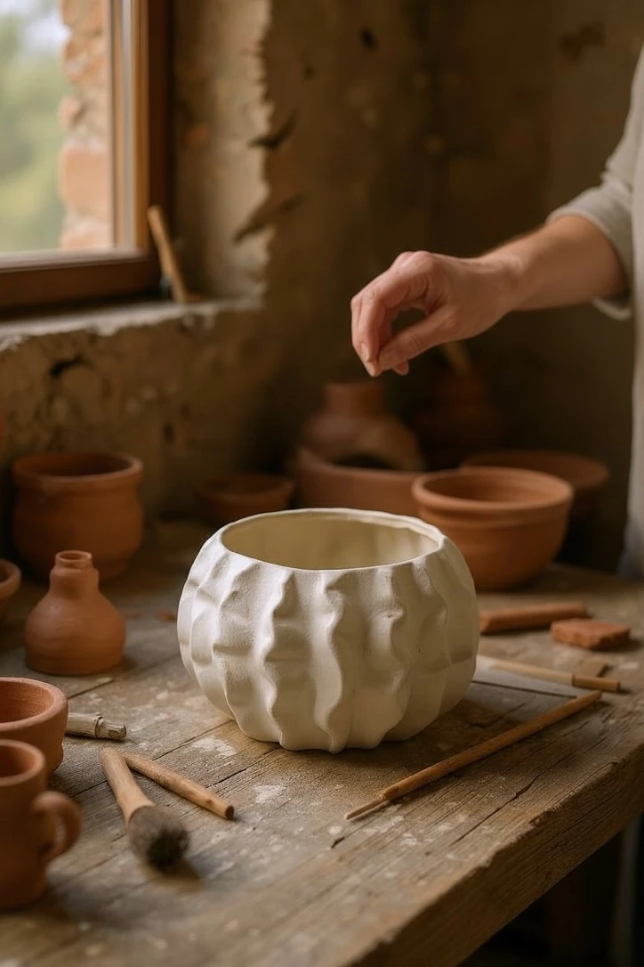 Ham Seramik Orta Dalga Vazo