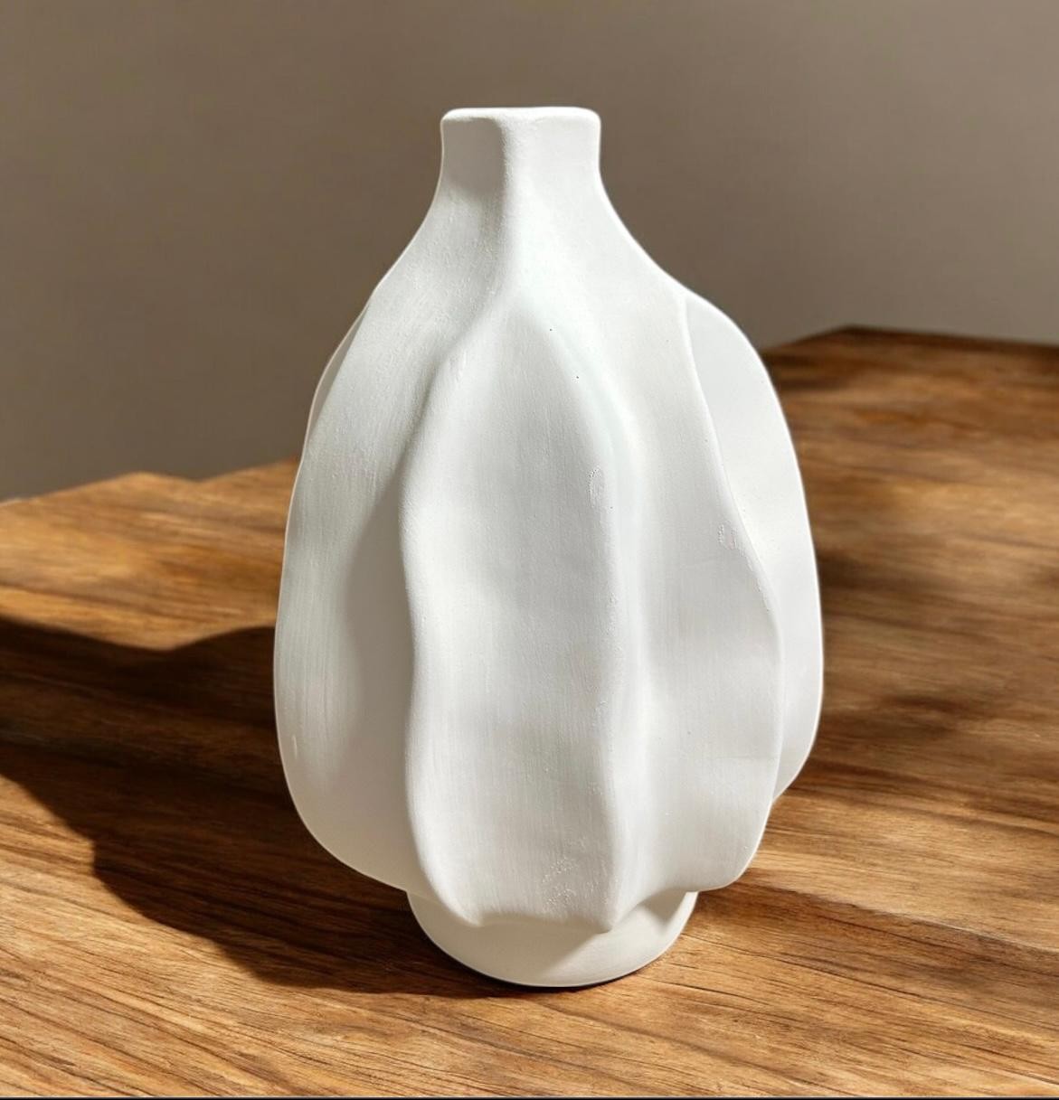 Ham Seramik Büyük Boy Buket Vazo 30x17 cm