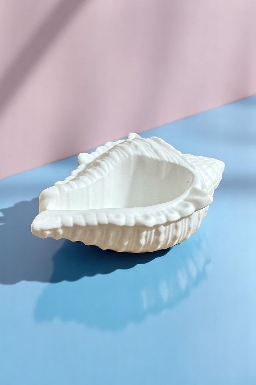 Ham Taş Deniz Kabuğu Mumluk 