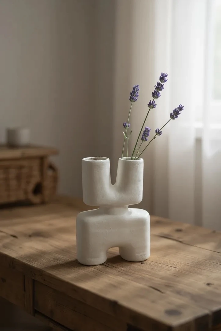 Ham Seramik Küçük Boy X Vazo 