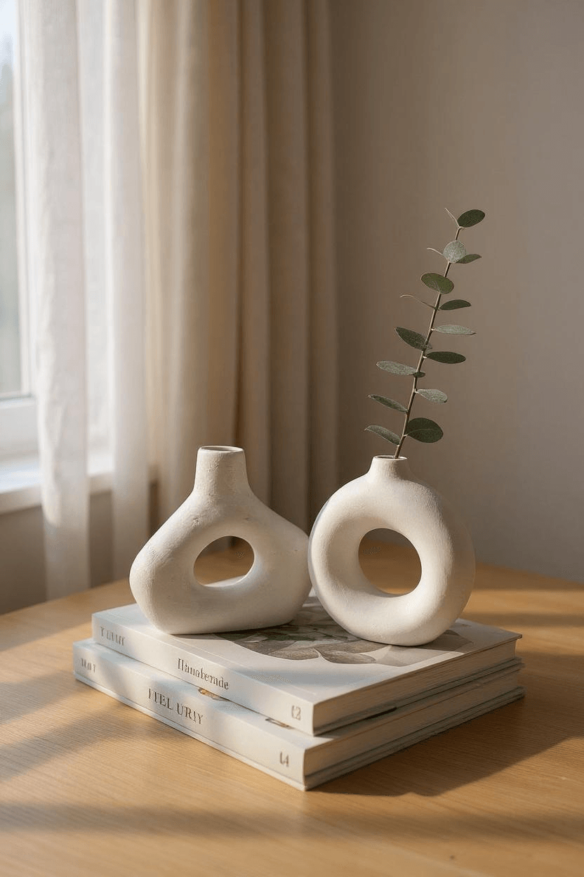 Ham Seramik 2'li Minimal Bohem Set