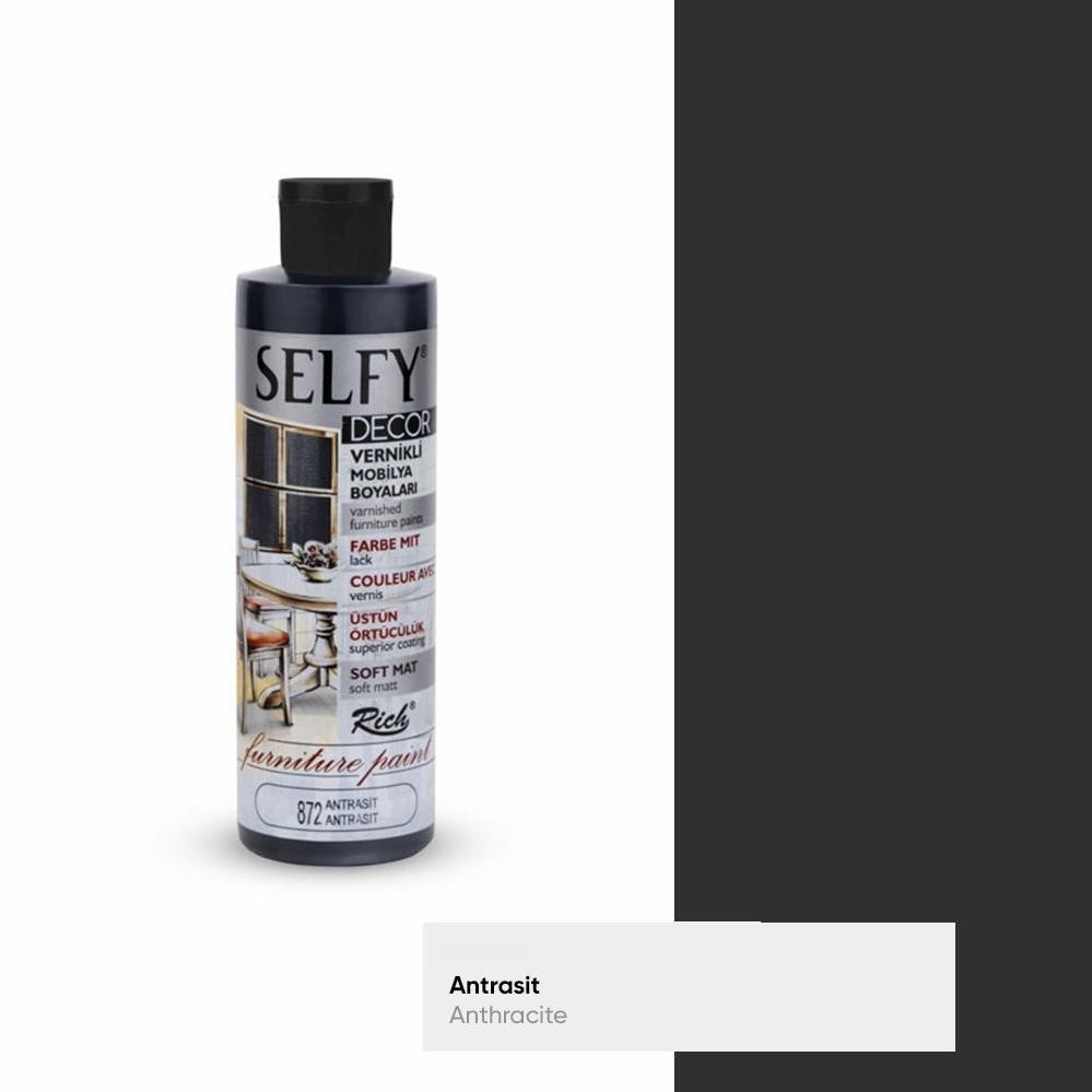 Rich Selfy Decor Vernikli Boya 240cc - 872 Antrasit