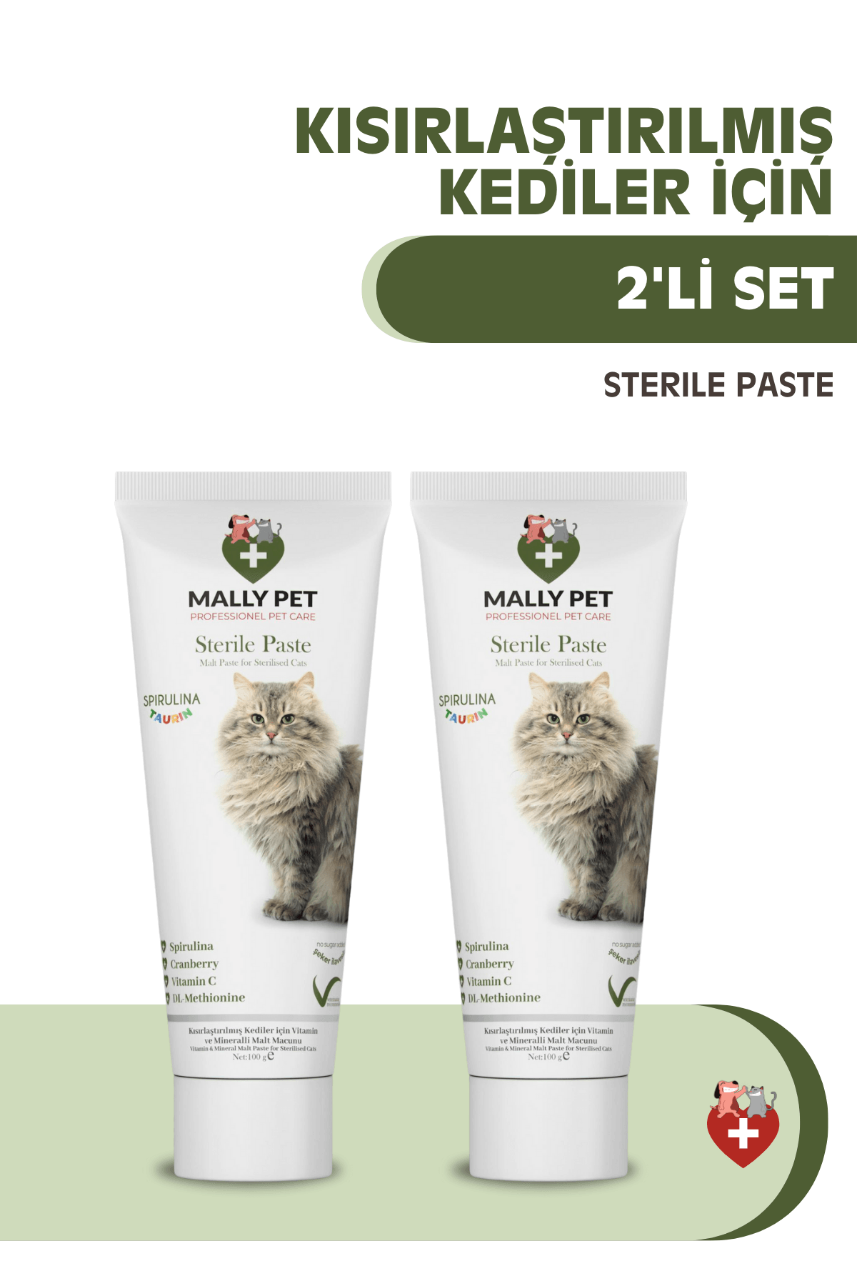 Kısırlaştırılmış Kediler İçin Tüy Yumağı Önleyici Malt Macunu (2 x 100g) Sterile Paste