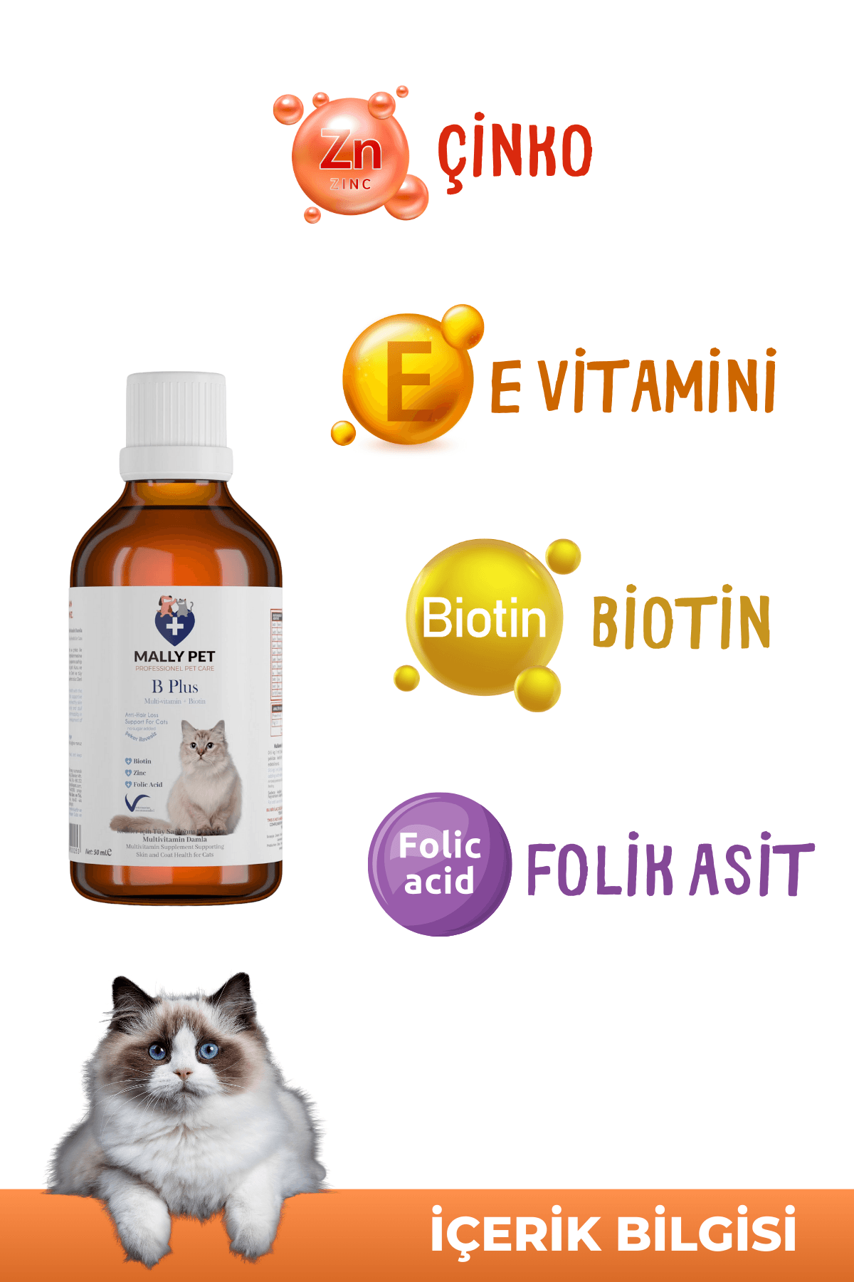 Kedi Tüy Sağlığı Paketi (3 Adet Malt Paste + B Plus Tüy Dökülmesi Engelleyici)