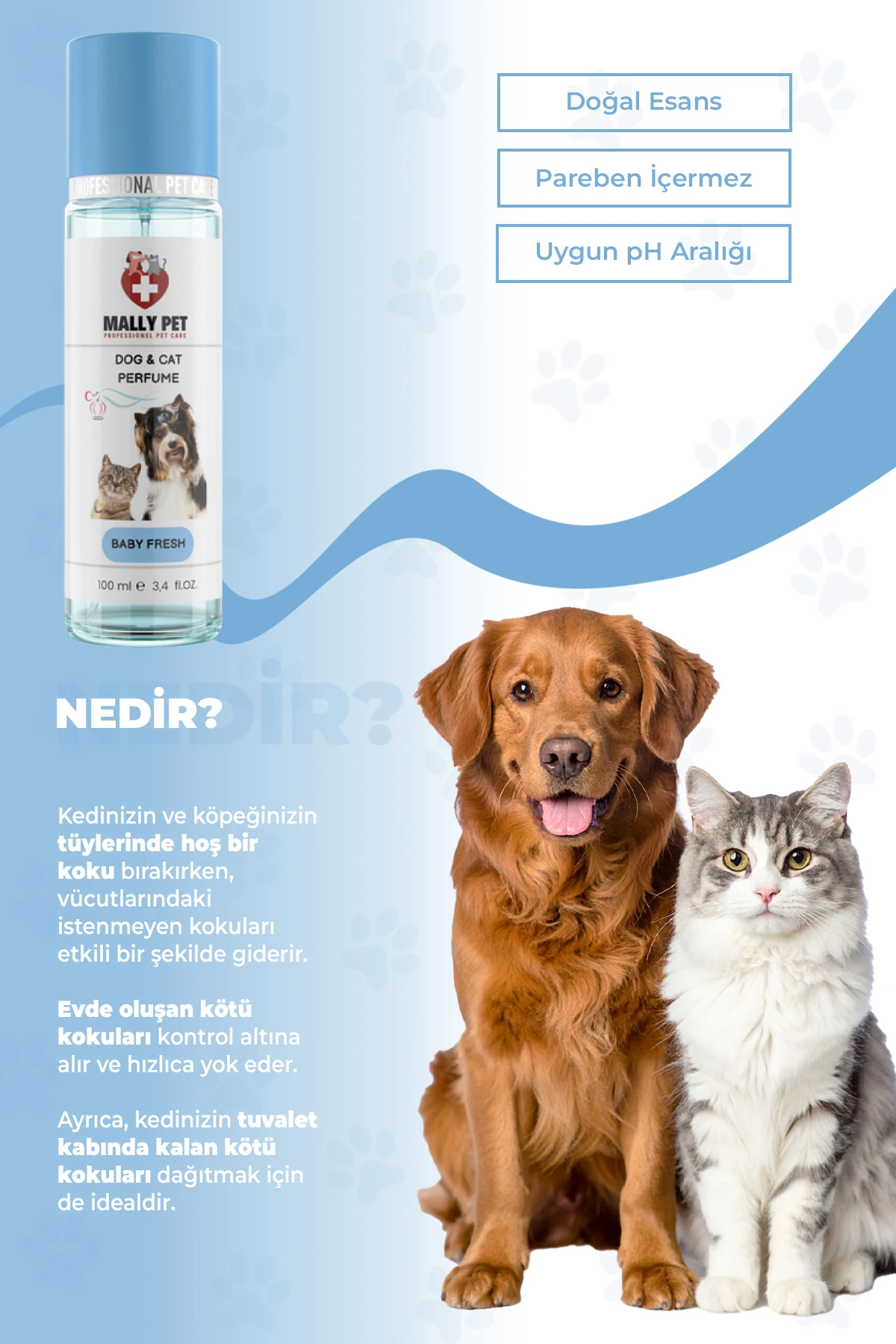 Fresh Kokulu Kedi ve Köpek Parfümü 100 Ml