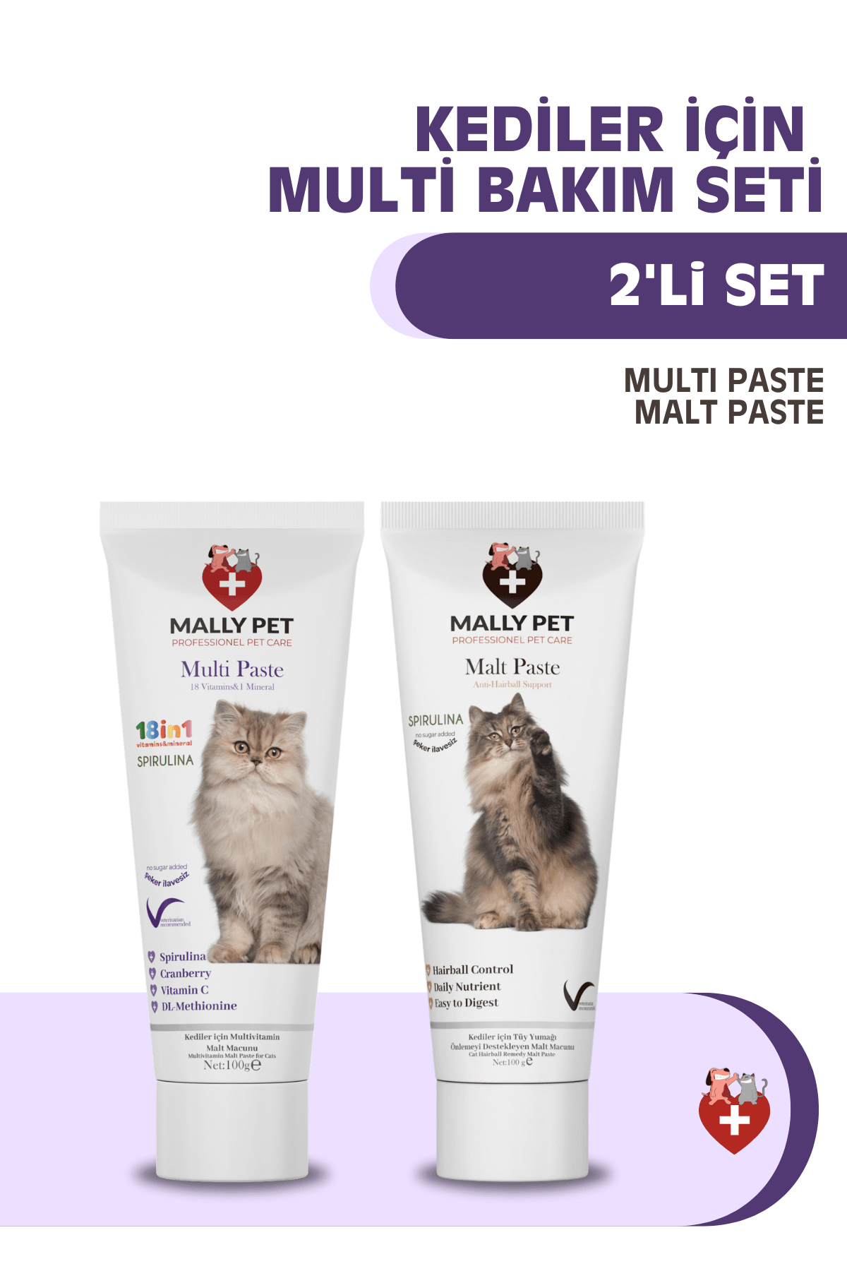 Kediler İçin Multi Malt Seti (Multi Paste + Malt Paste) 2'li Set