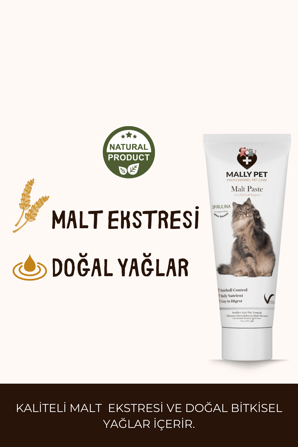 Kedi Tüy Sağlığı Paketi (3 Adet Malt Paste + B Plus Tüy Dökülmesi Engelleyici)