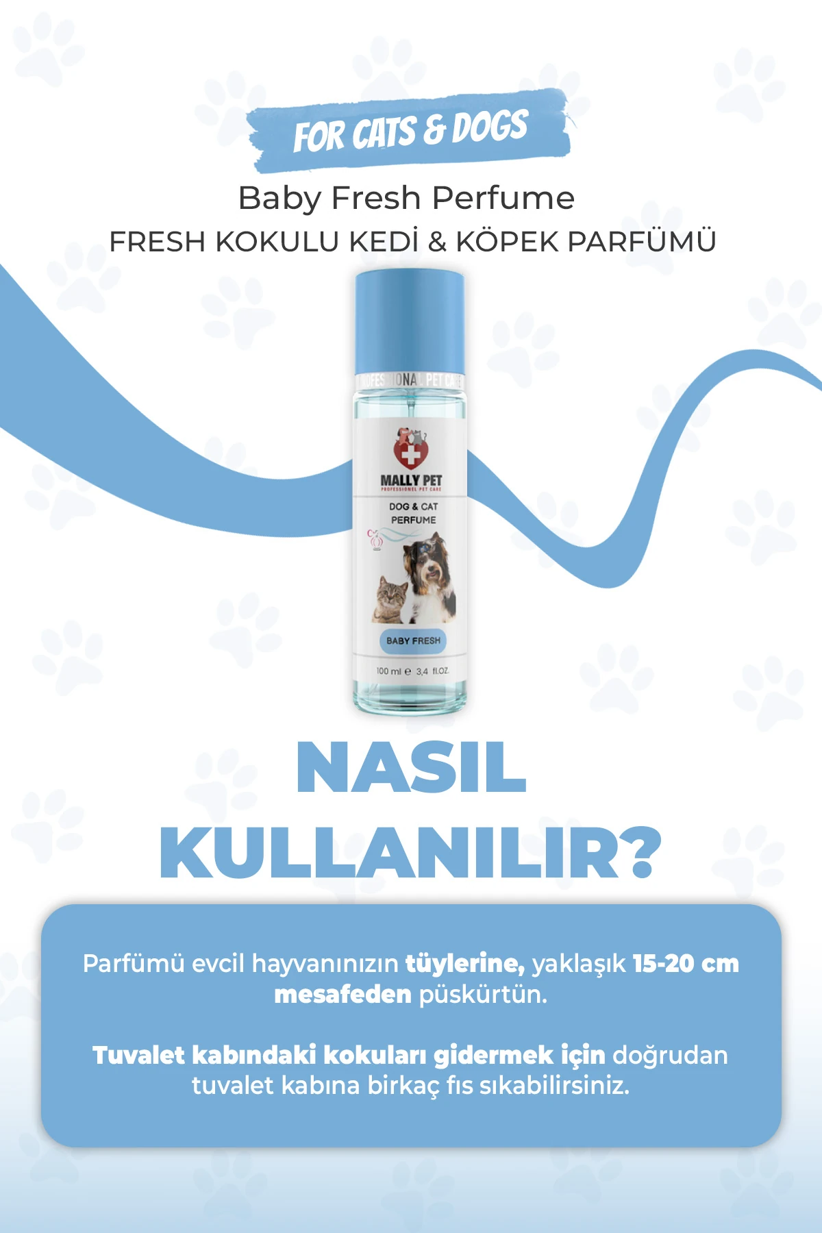 Fresh Kokulu Kedi ve Köpek Parfümü 100 Ml