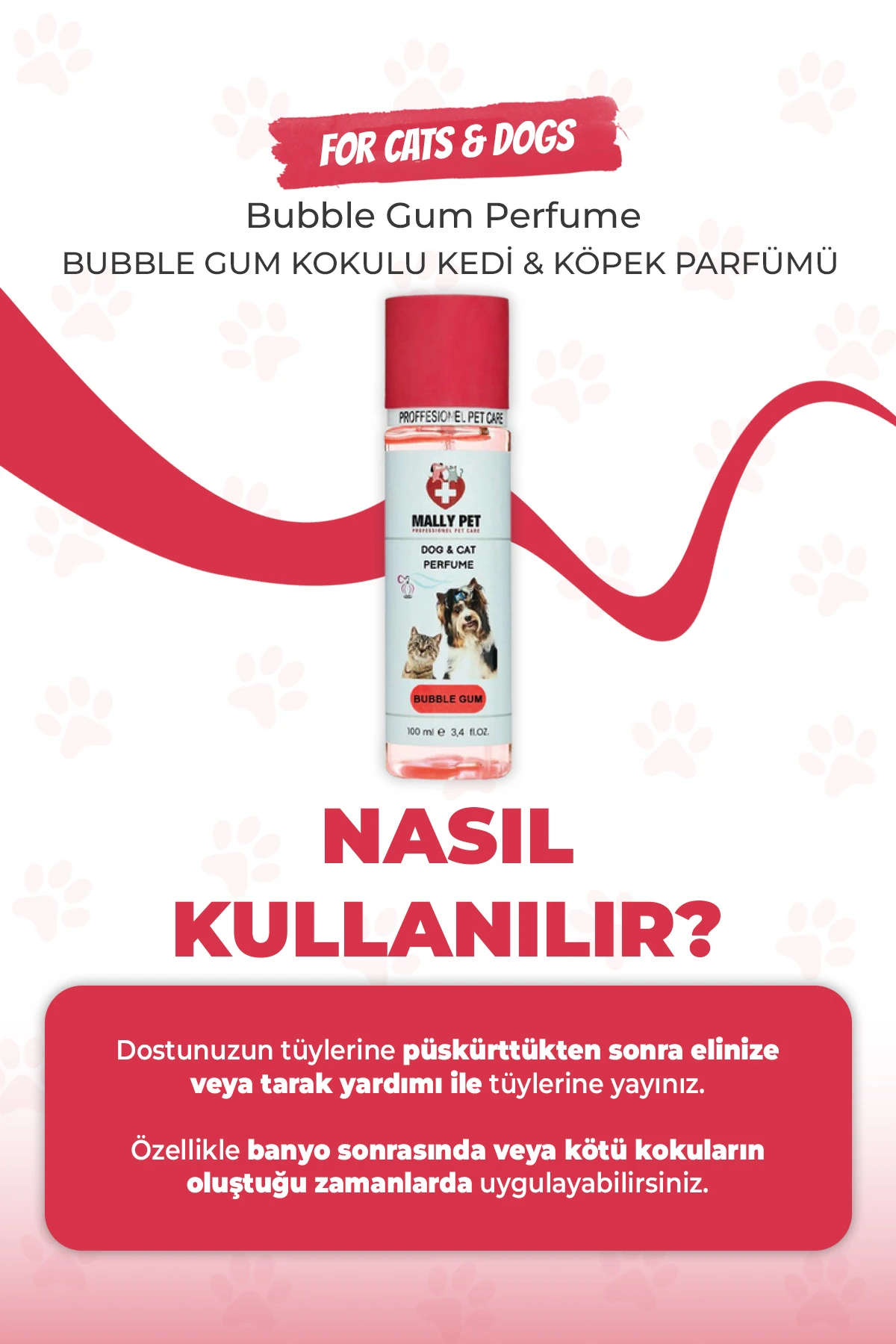 Bubble Gum Scented Cat and Dog Perfume 100 ml