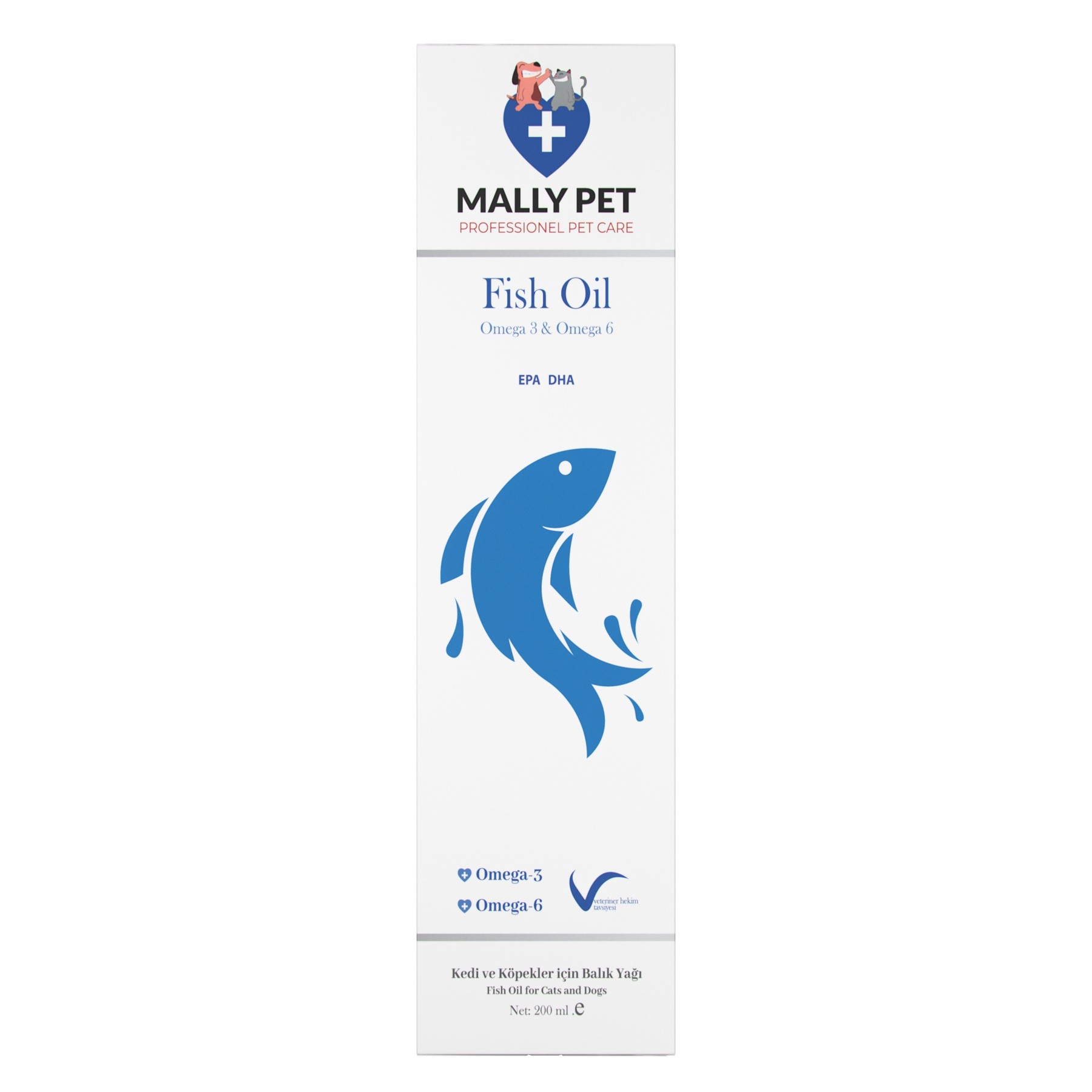 Kedi ve Köpekler İçin Omega 3 ve 6 İçerikli Balık Yağı 200 Ml