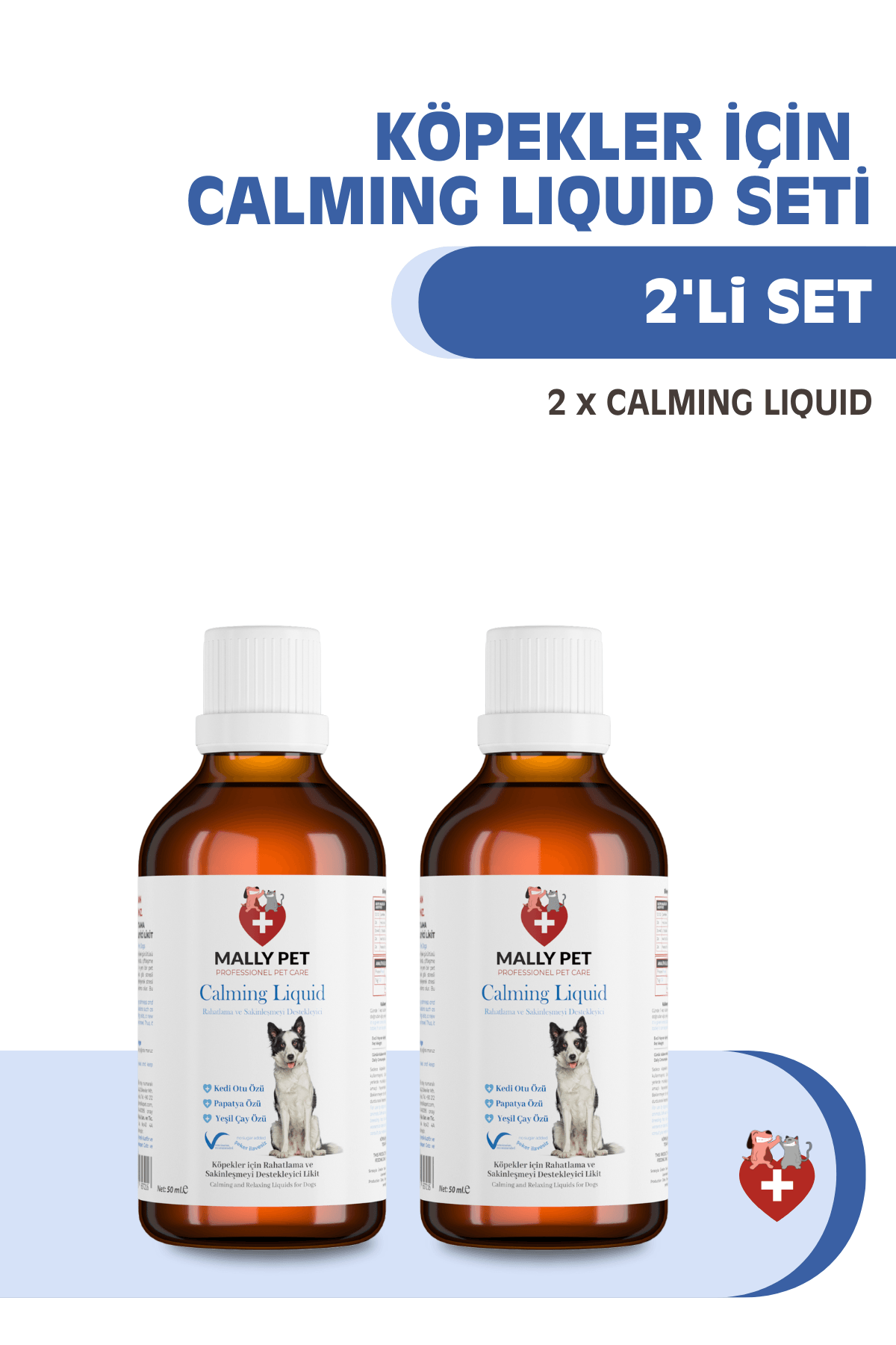 Köpekler İçin Calming Liquid Seti 2'li Set