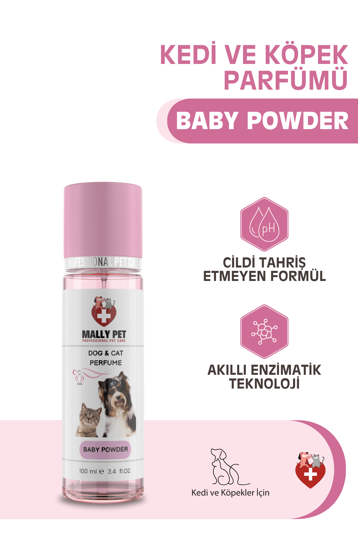 Bebek Pudrası Kokulu Kedi ve Köpek Parfümü 100 Ml