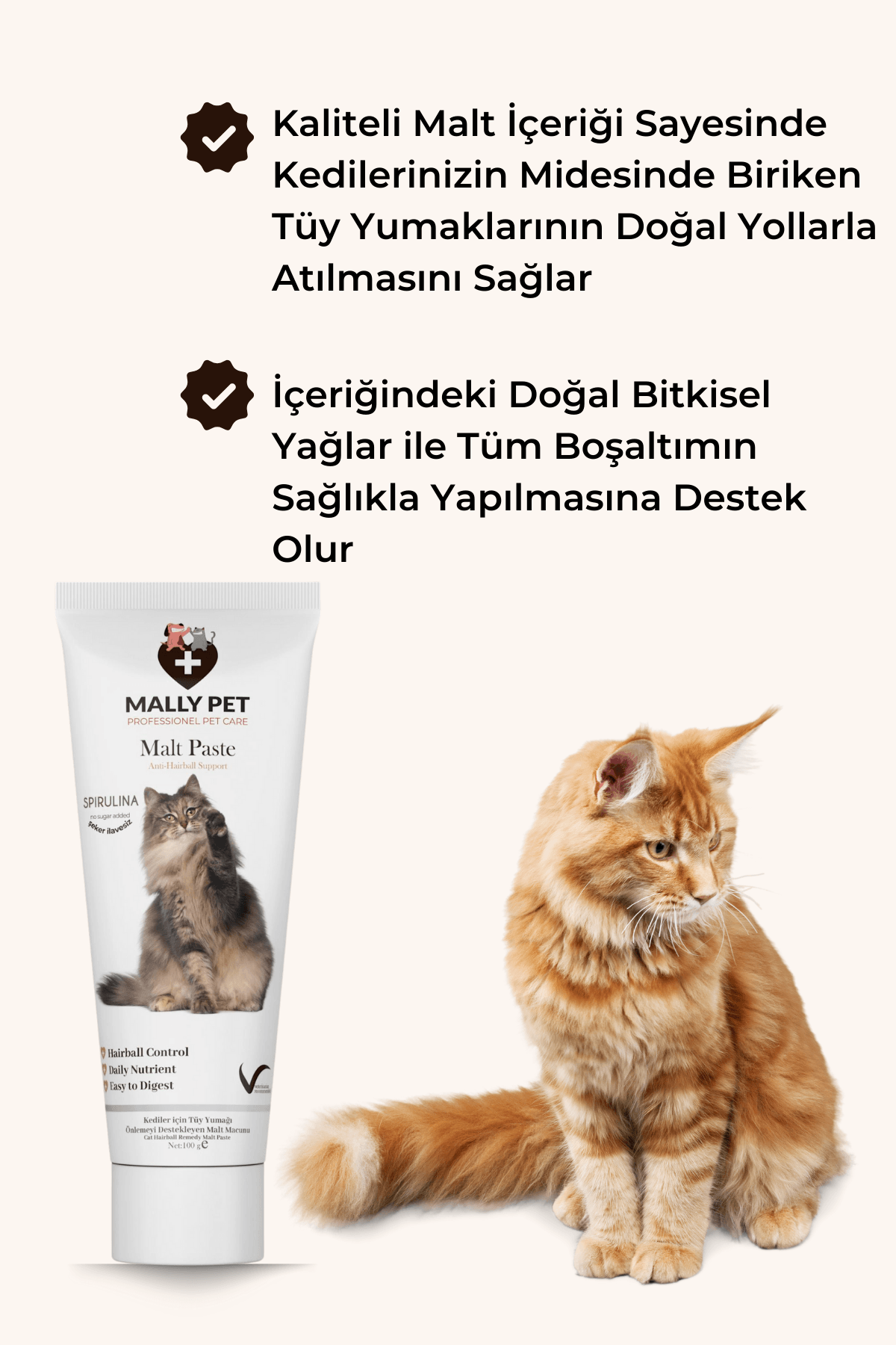 Kedi Tüy Sağlığı Paketi (2 Adet B Plus Damla + Malt Paste )