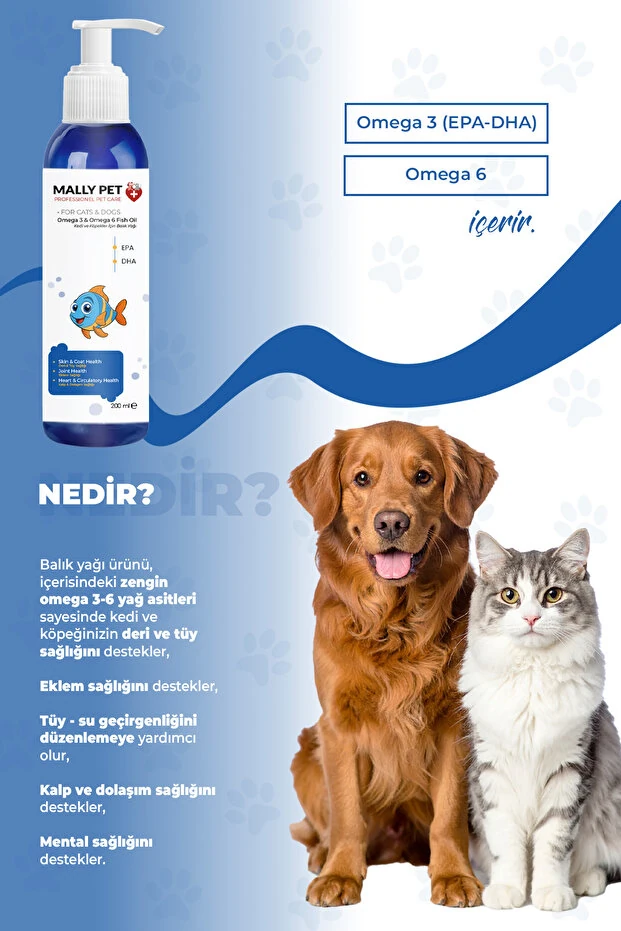 زيت السمك 200 مل للقطط والكلاب يحتوي على أوميغا 3 وأوميغا 6