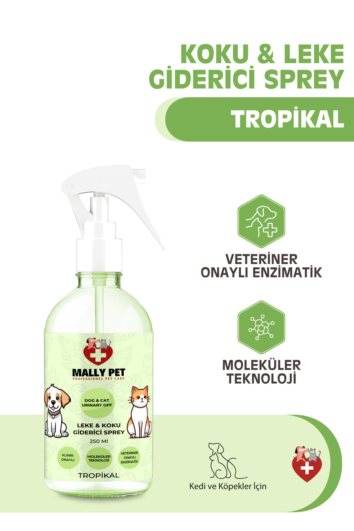 Evcil Hayvanlar İçin Koku ve Sprey Tropikal Kokulu 250 Ml