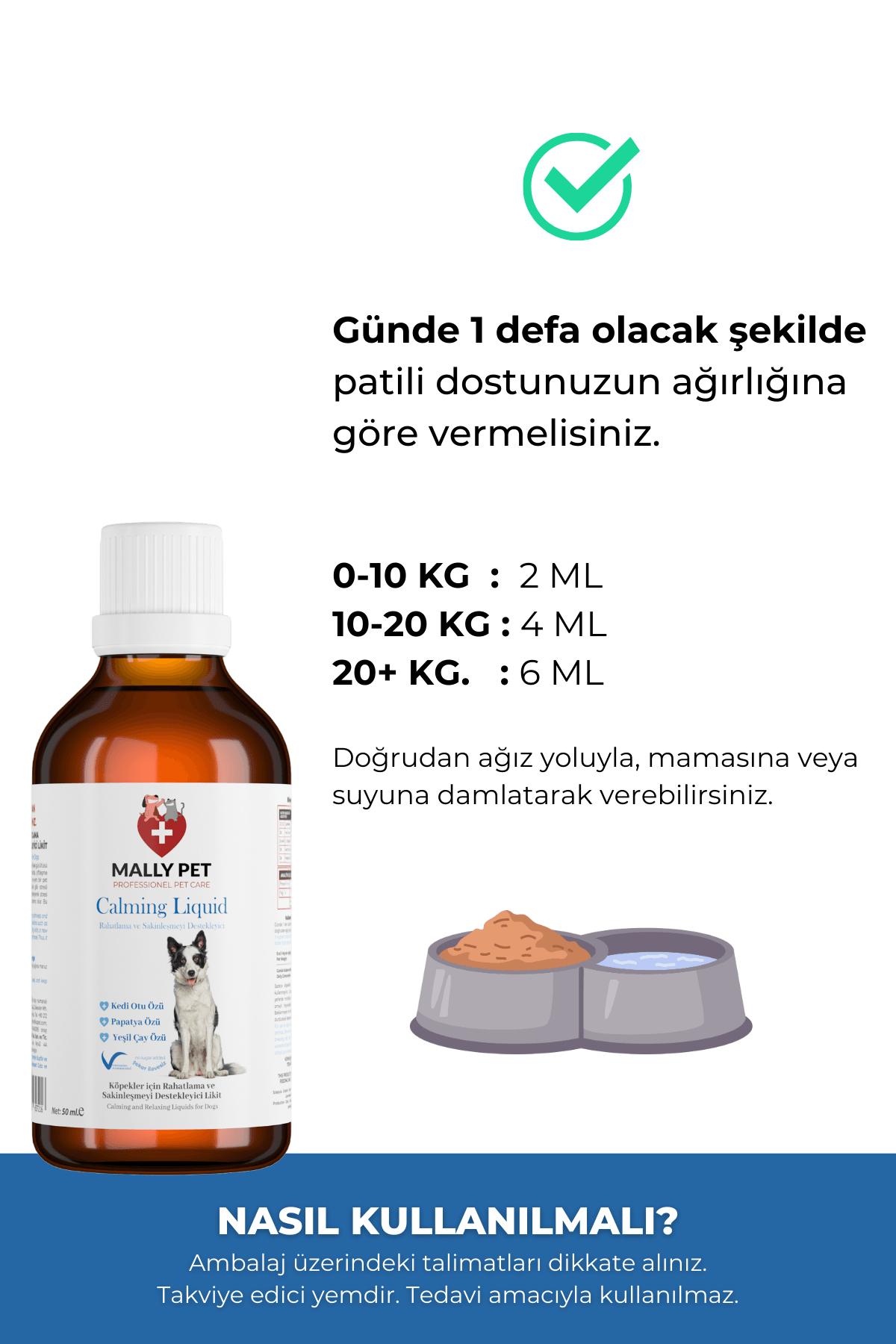 Köpekler İçin Rahatlama ve Sakinleşmeyi Destekleyici Damla Calming Liquid 