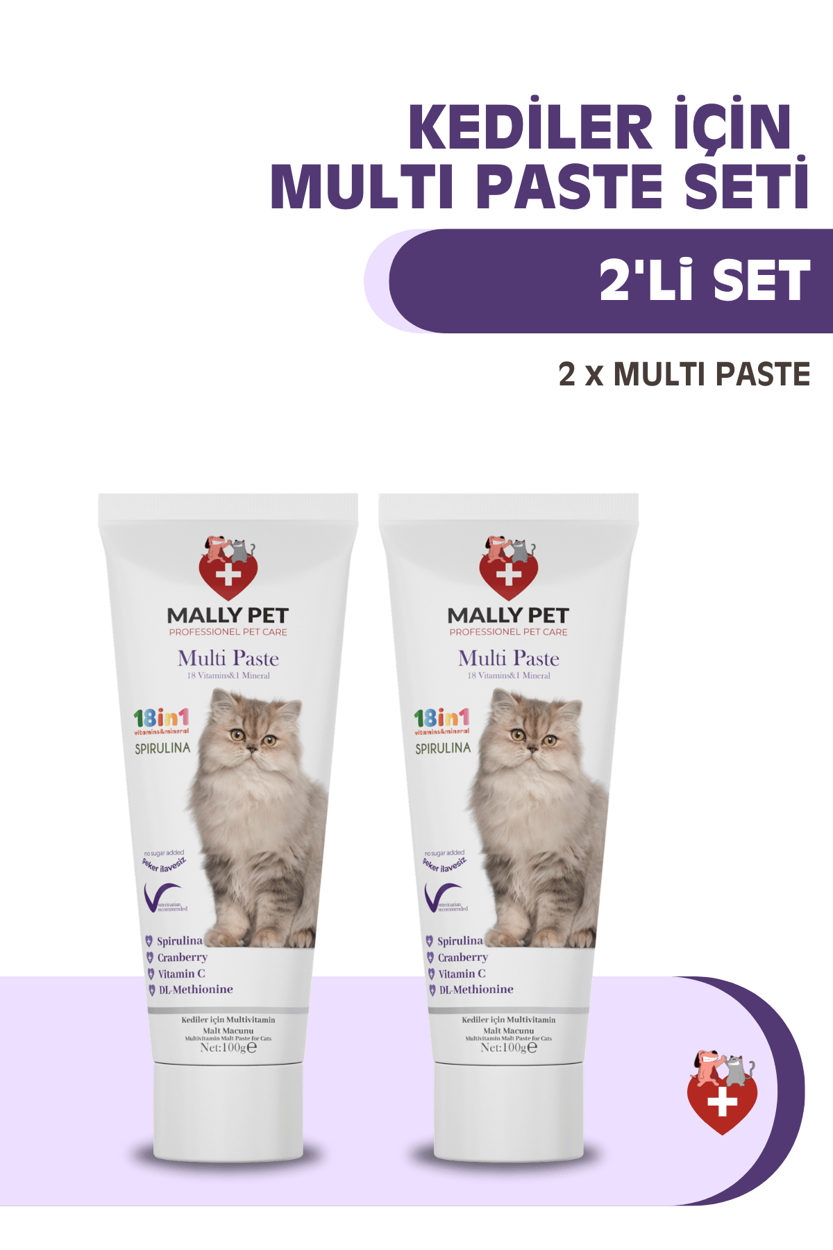 Kediler İçin Multi Paste Seti 2'li Set