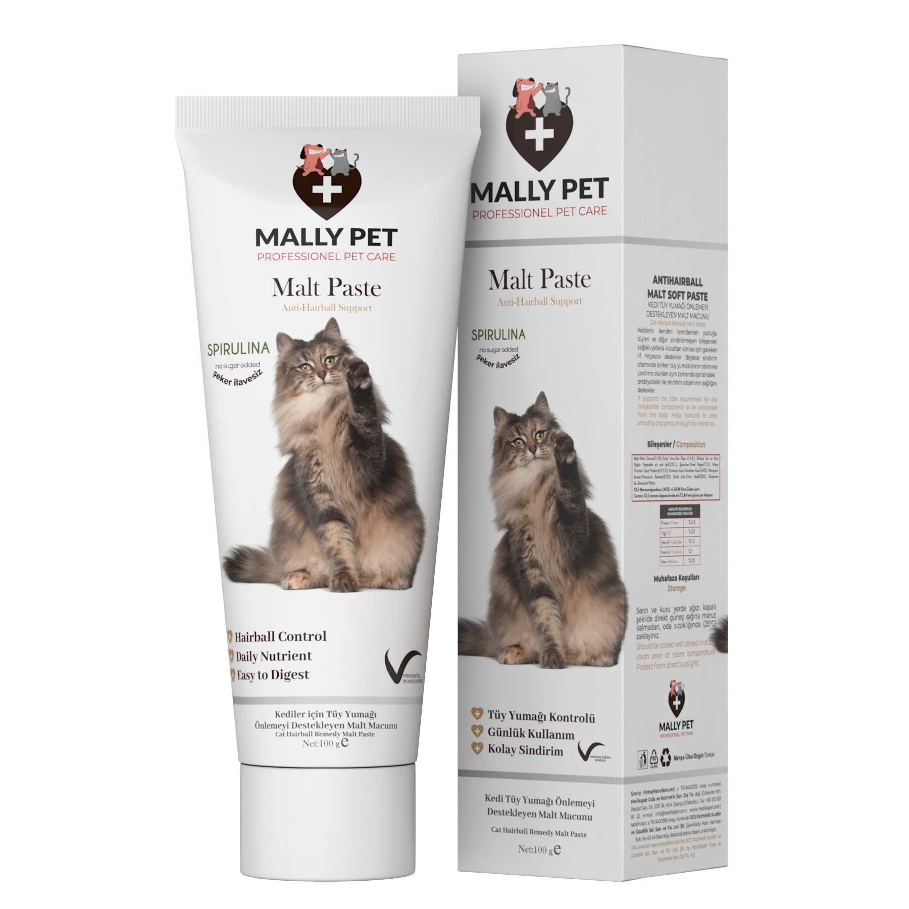 Kedi Tüy Sağlığı Destekleyici Set (B Plus Damla + Malt Paste)