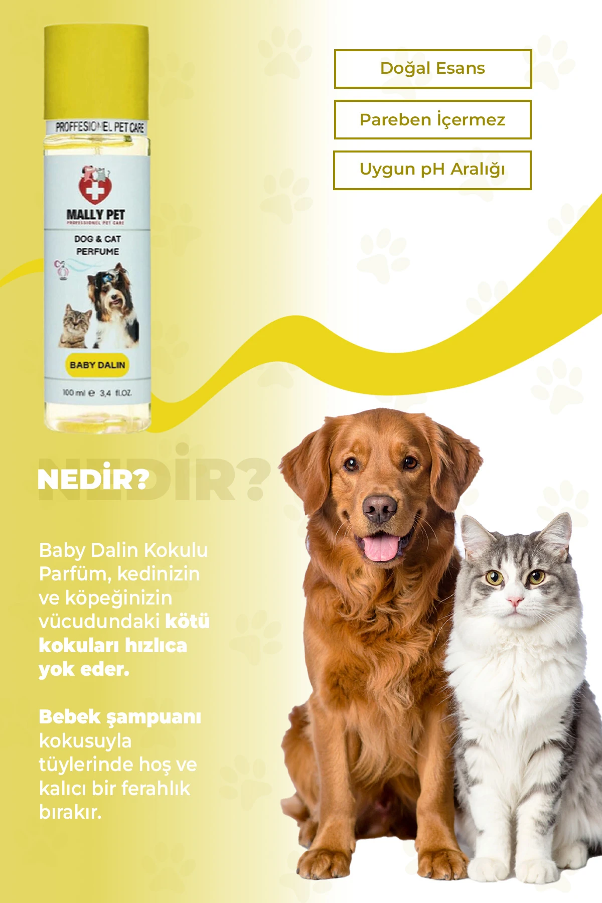 Baby Dalin Kokulu Kedi ve Köpek Parfümü 100 Ml