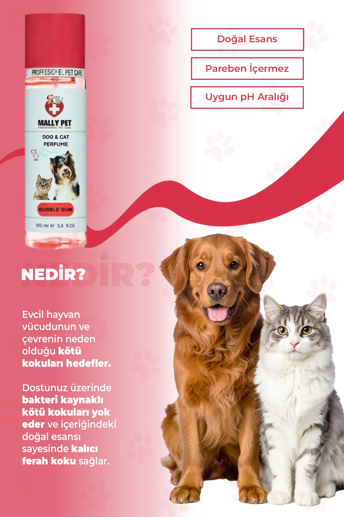 Bubble Gum Scented Cat and Dog Perfume 100 ml