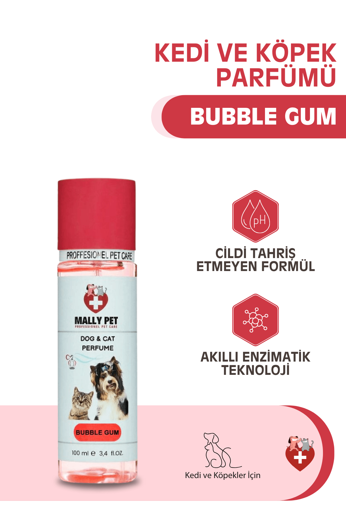 Bubble Gum Kokulu Kedi ve Köpek Parfümü 100 Ml