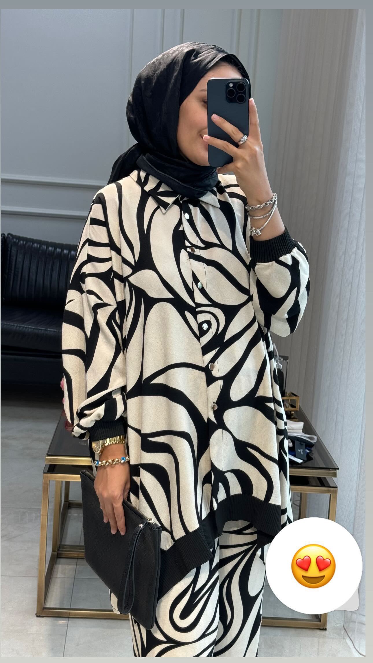 Ghisa Zebra Desenli Takım