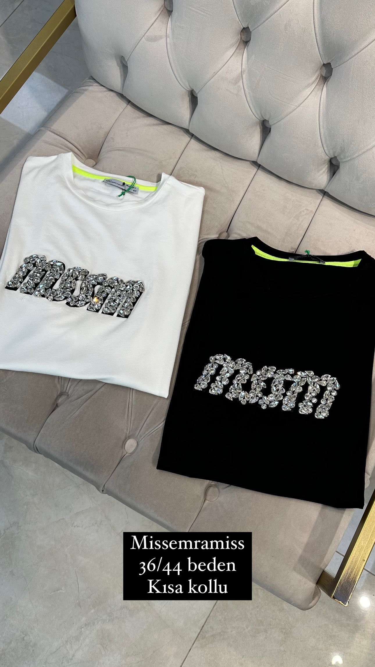 Missemramiss Taşlı Tshirt