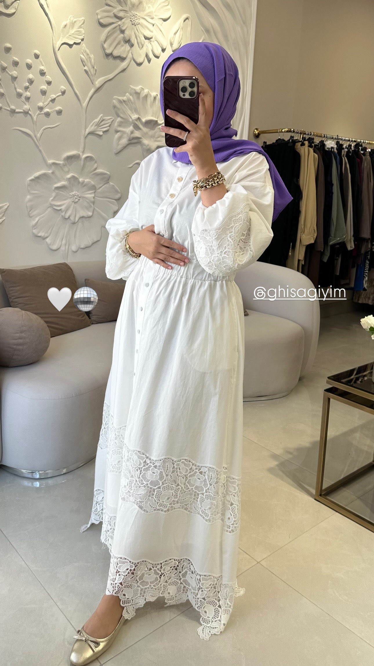 Ghisa dantel romantik elbise