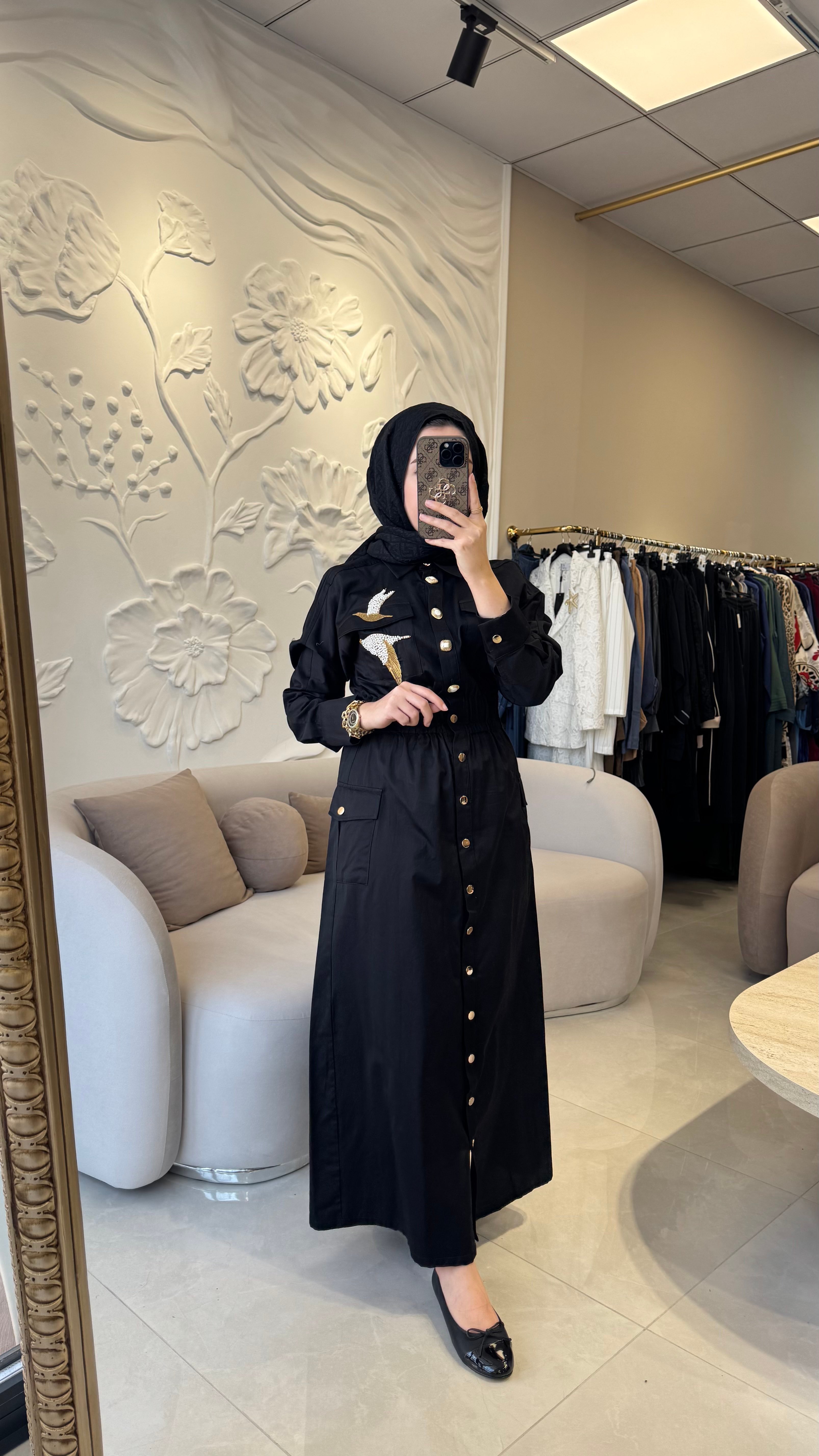 Missemramiss kuş detaylı elbise