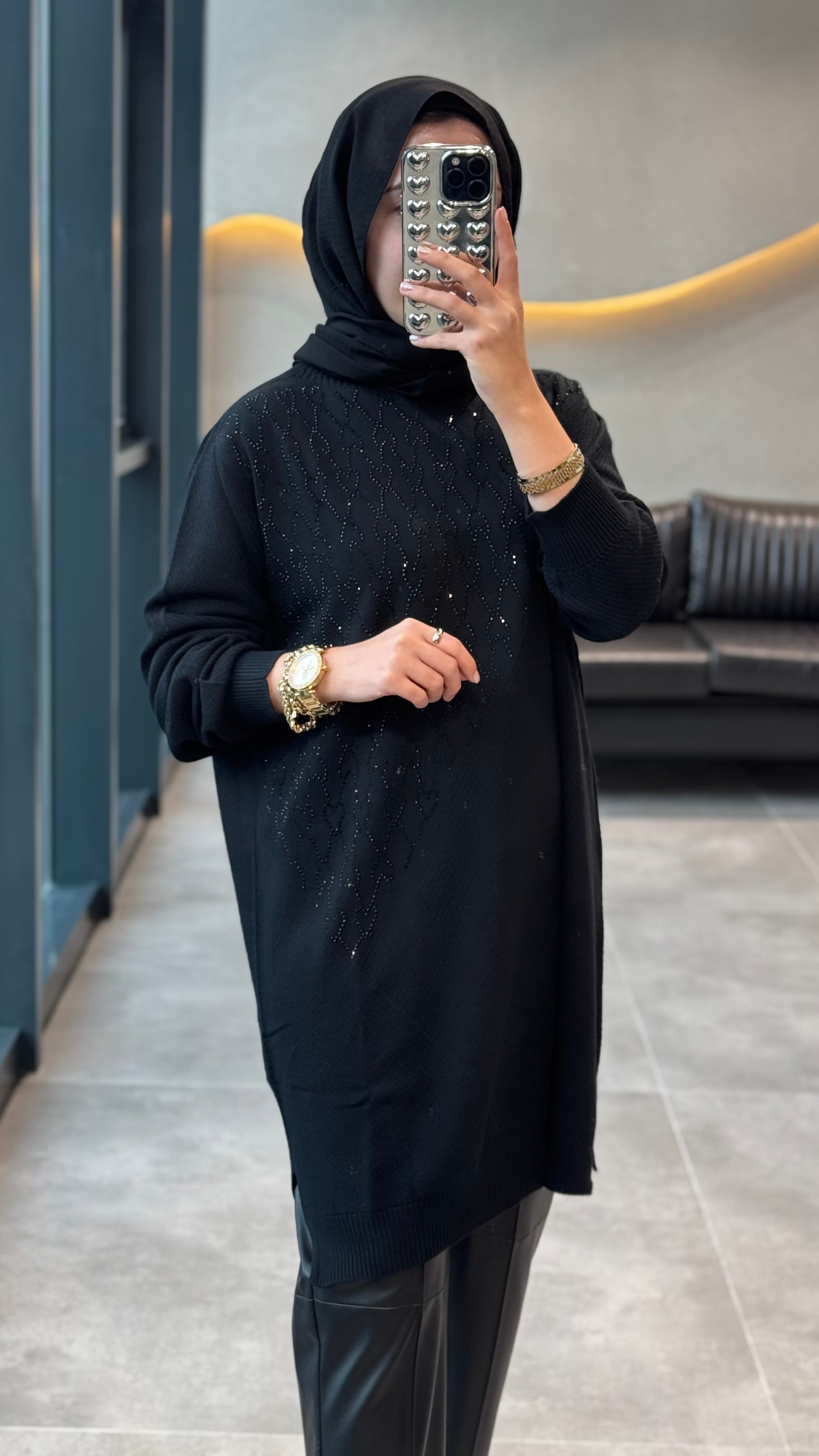 Ghisa Taşlı Tunik