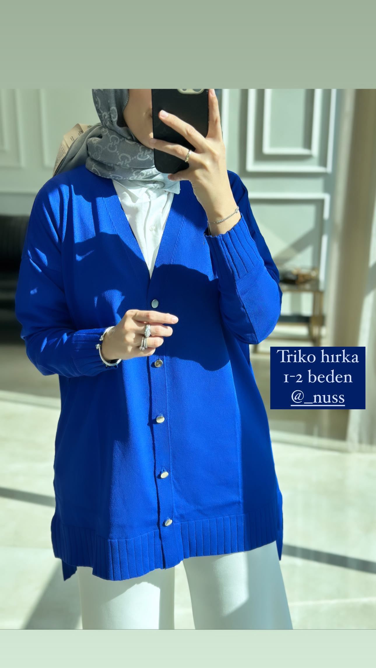 Nuss Pilise Detaylı Triko Hırka