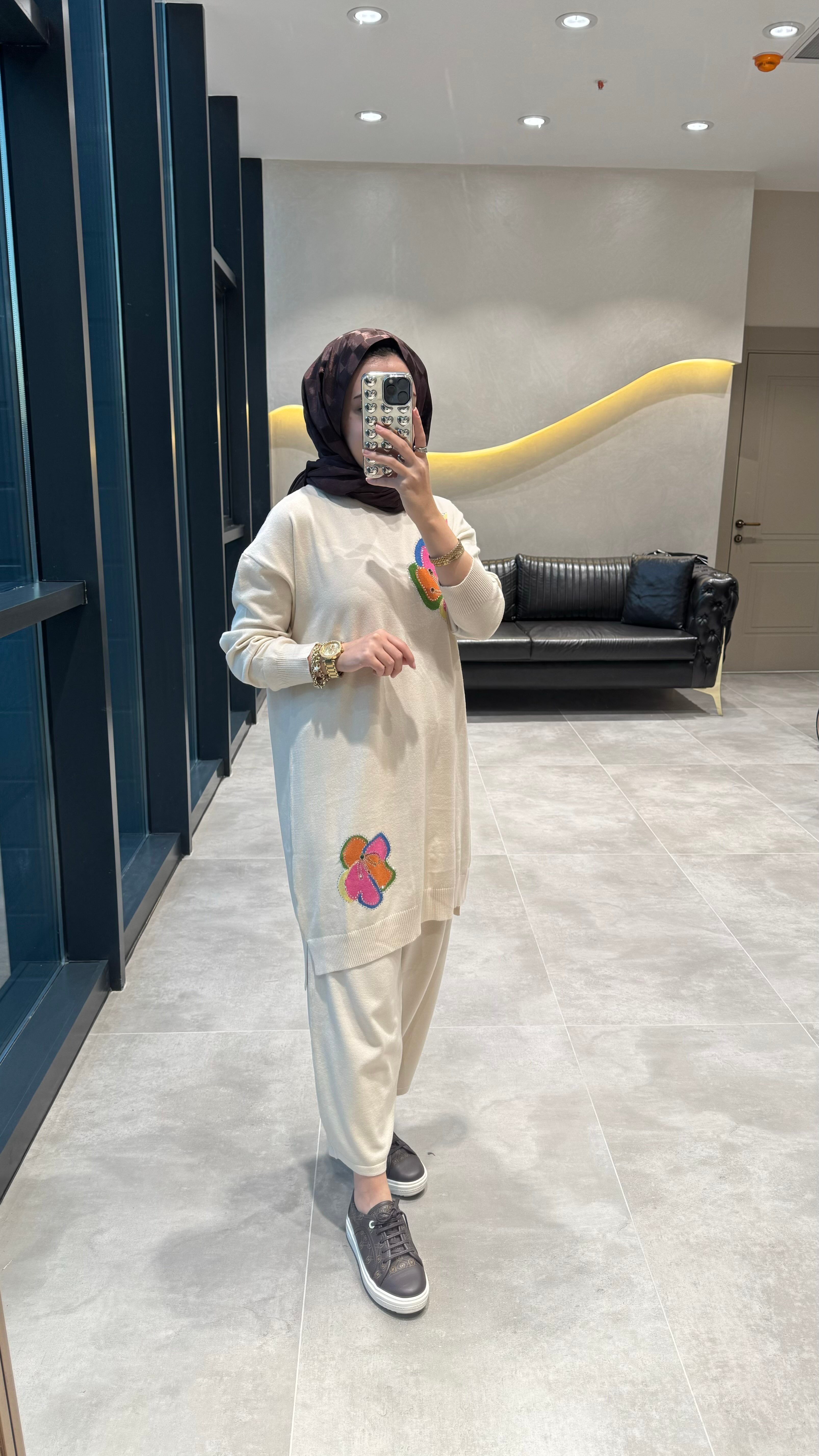 Ghisa Big Çiçekli Triko Tunik
