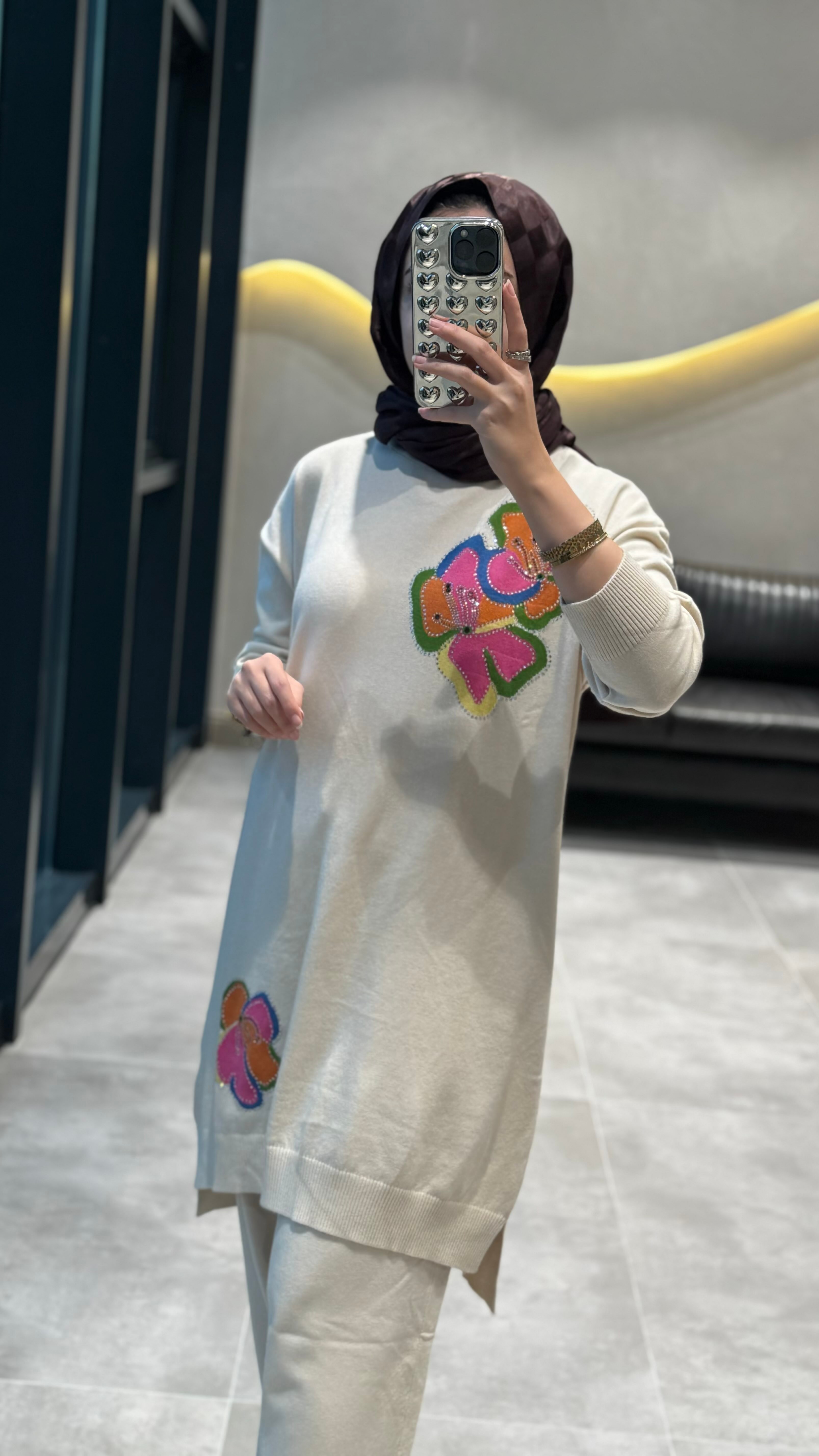 Ghisa Big Çiçekli Triko Tunik