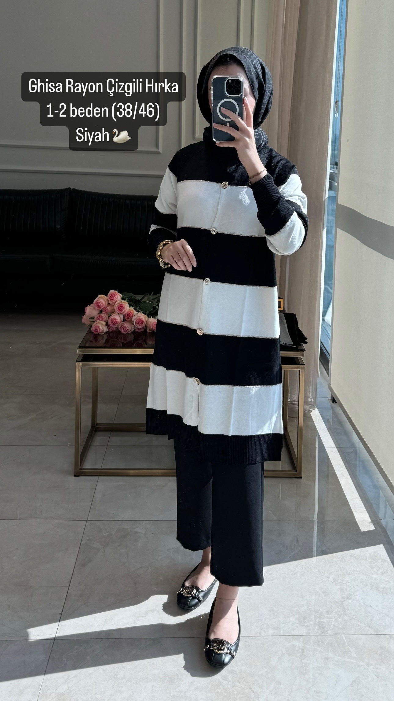 Ghisa Rayon Çizgili Hırka
