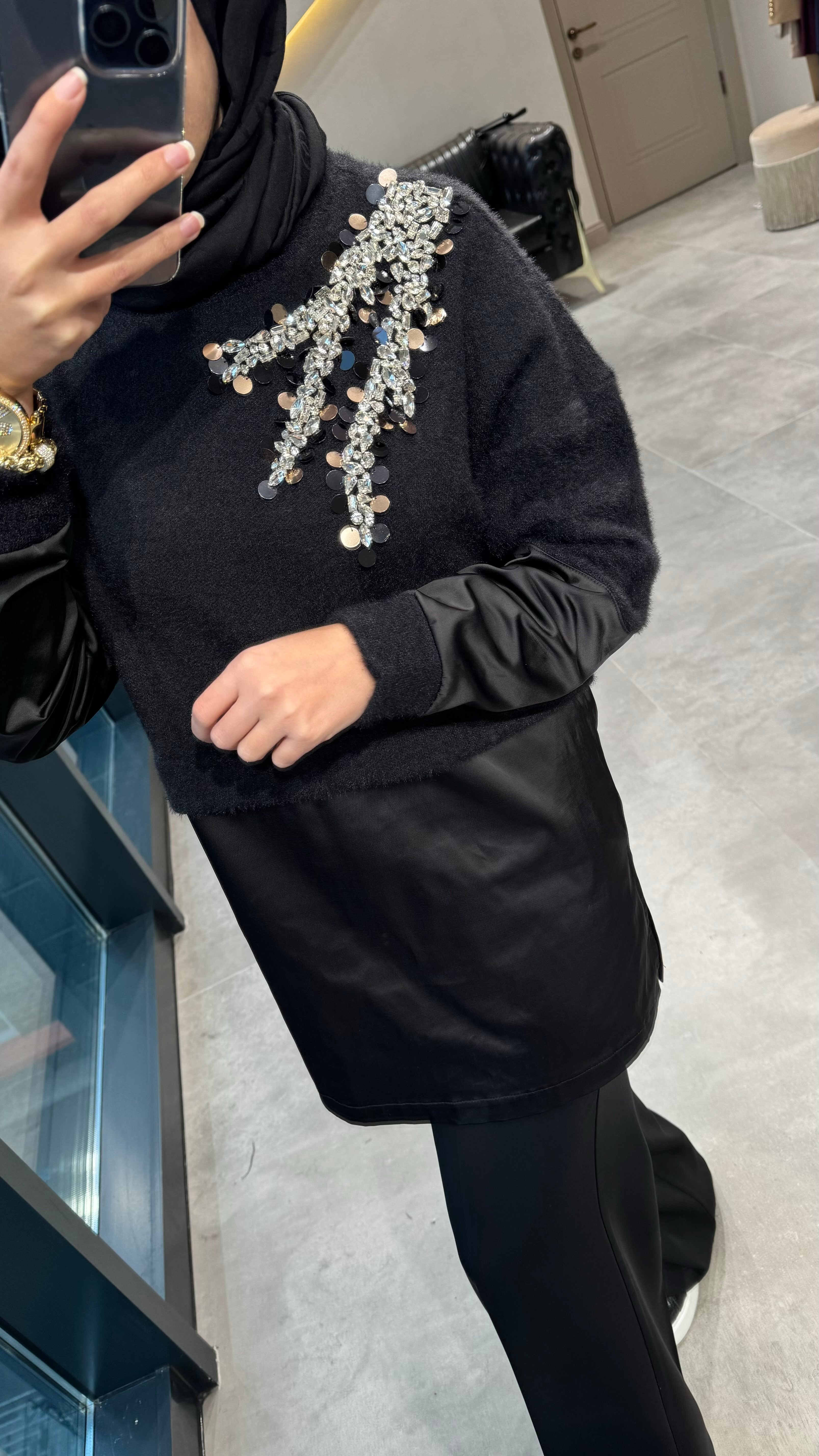 Missemramiss Saten Detaylı Tunik