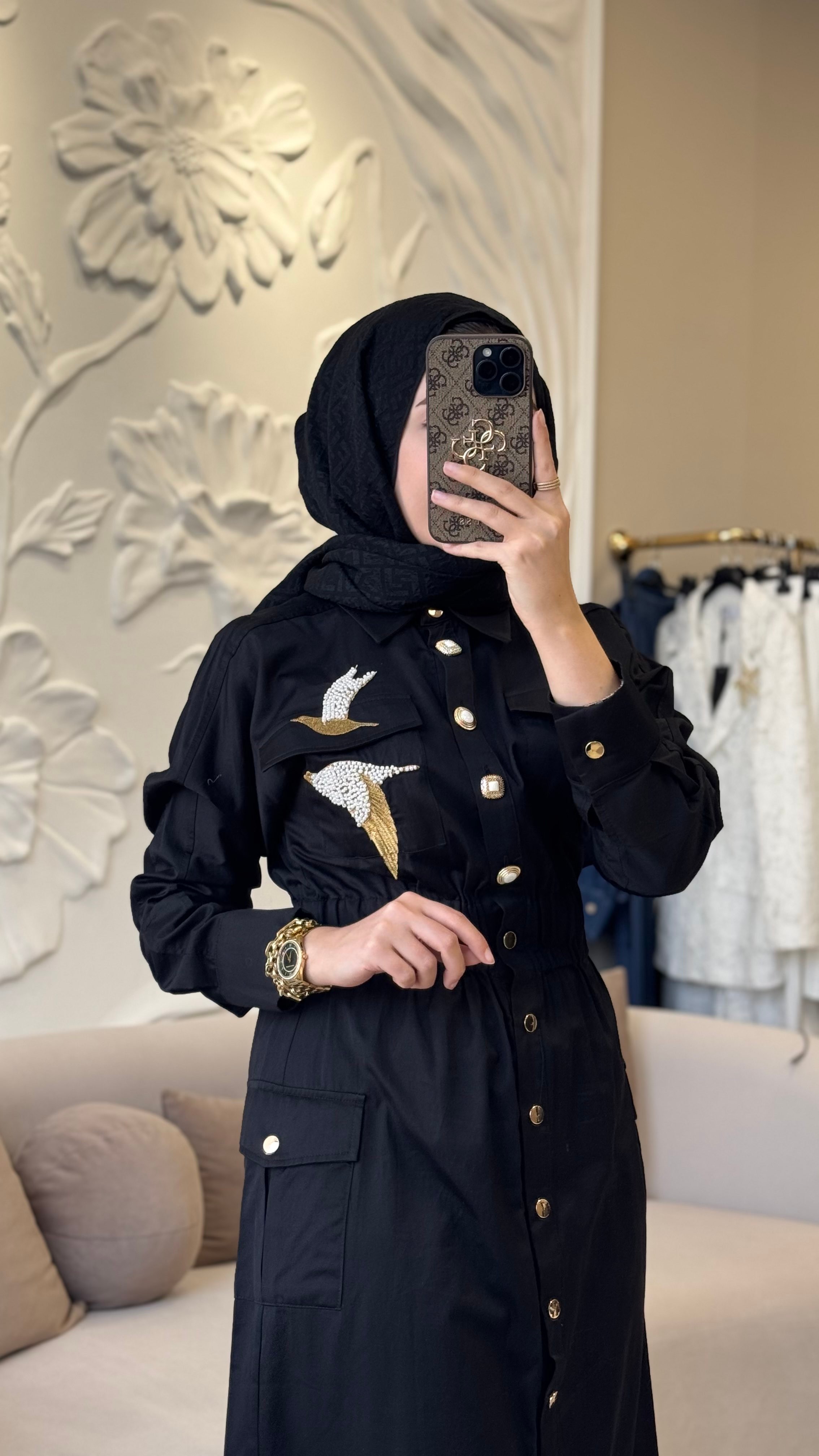 Missemramiss kuş detaylı elbise