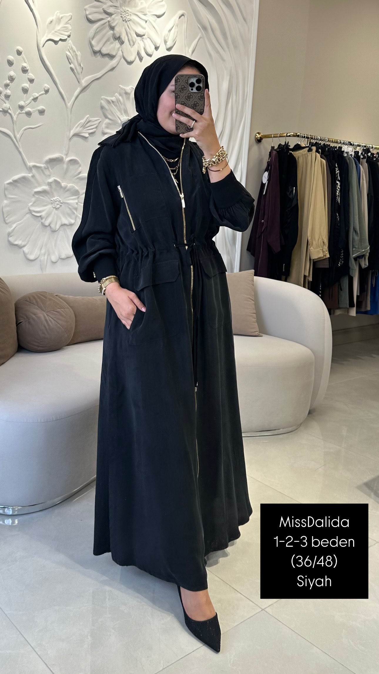 Miss dalida ipek qupra fermuarlı kap