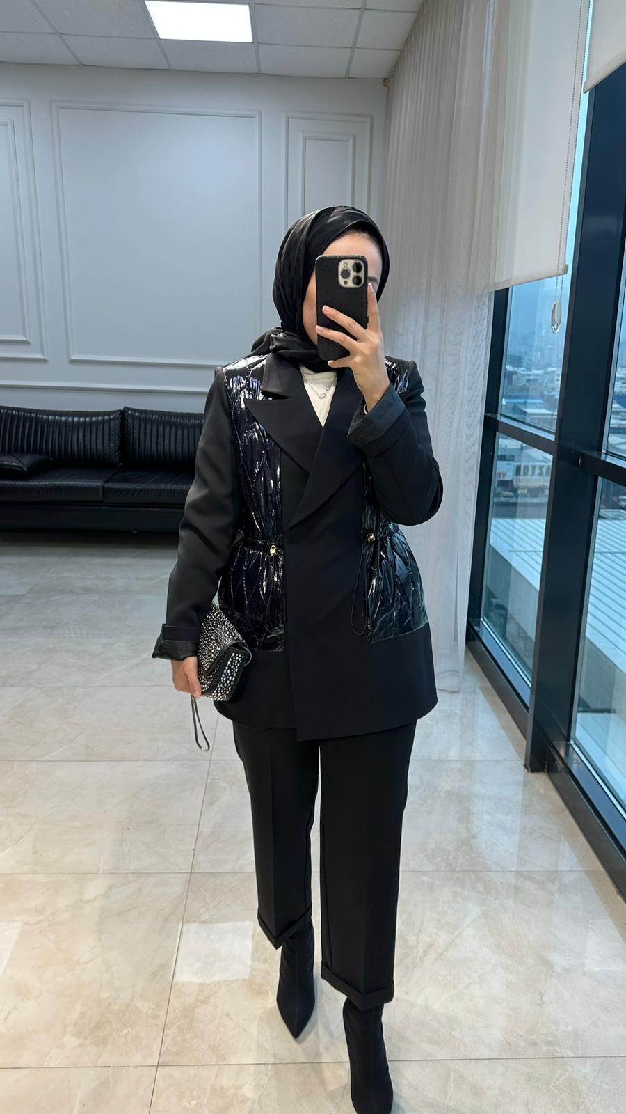 Missemramiss Anorak Detaylı Blazer Ceket (Siyah)