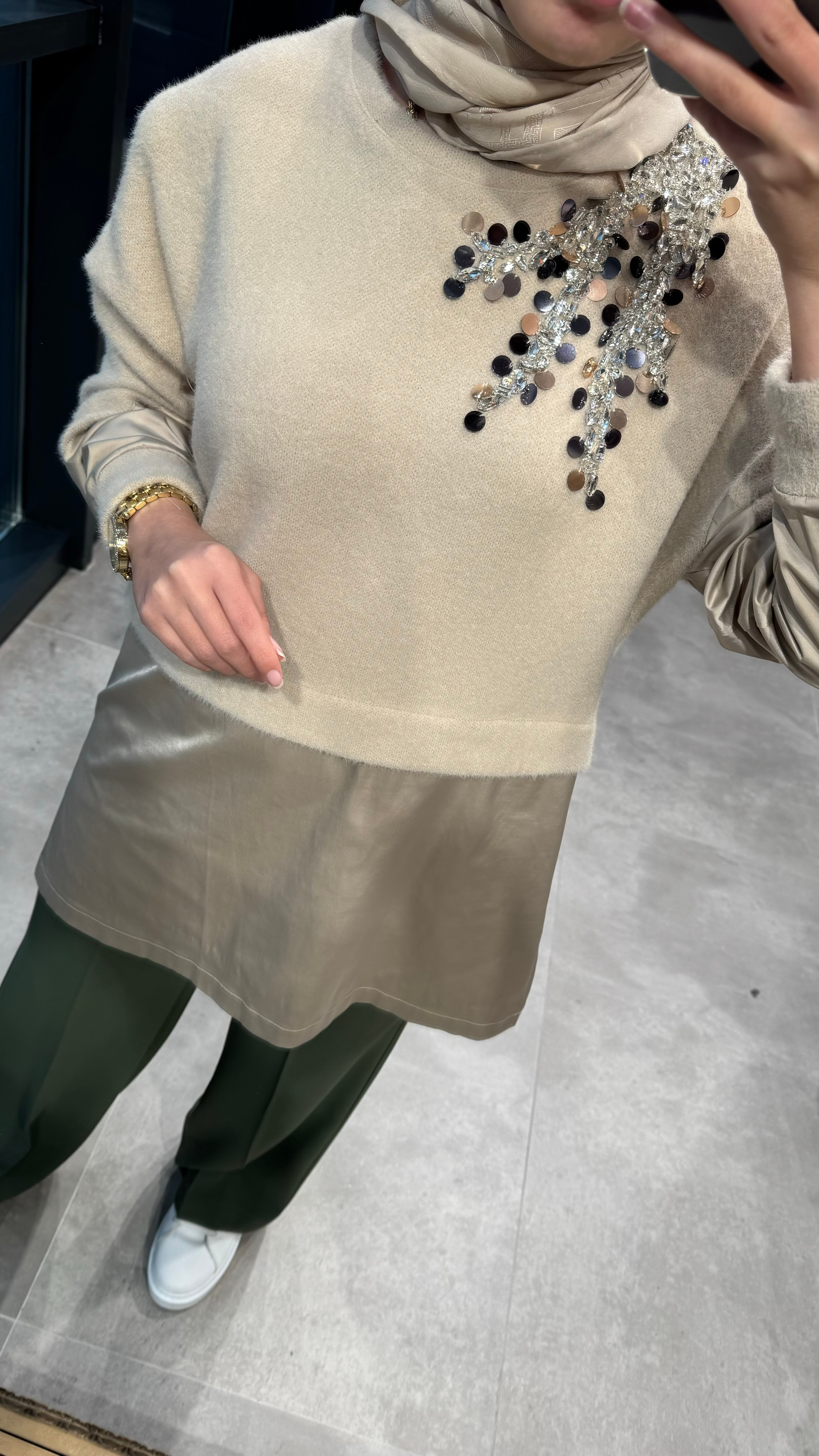 Missemramiss Saten Detaylı Tunik